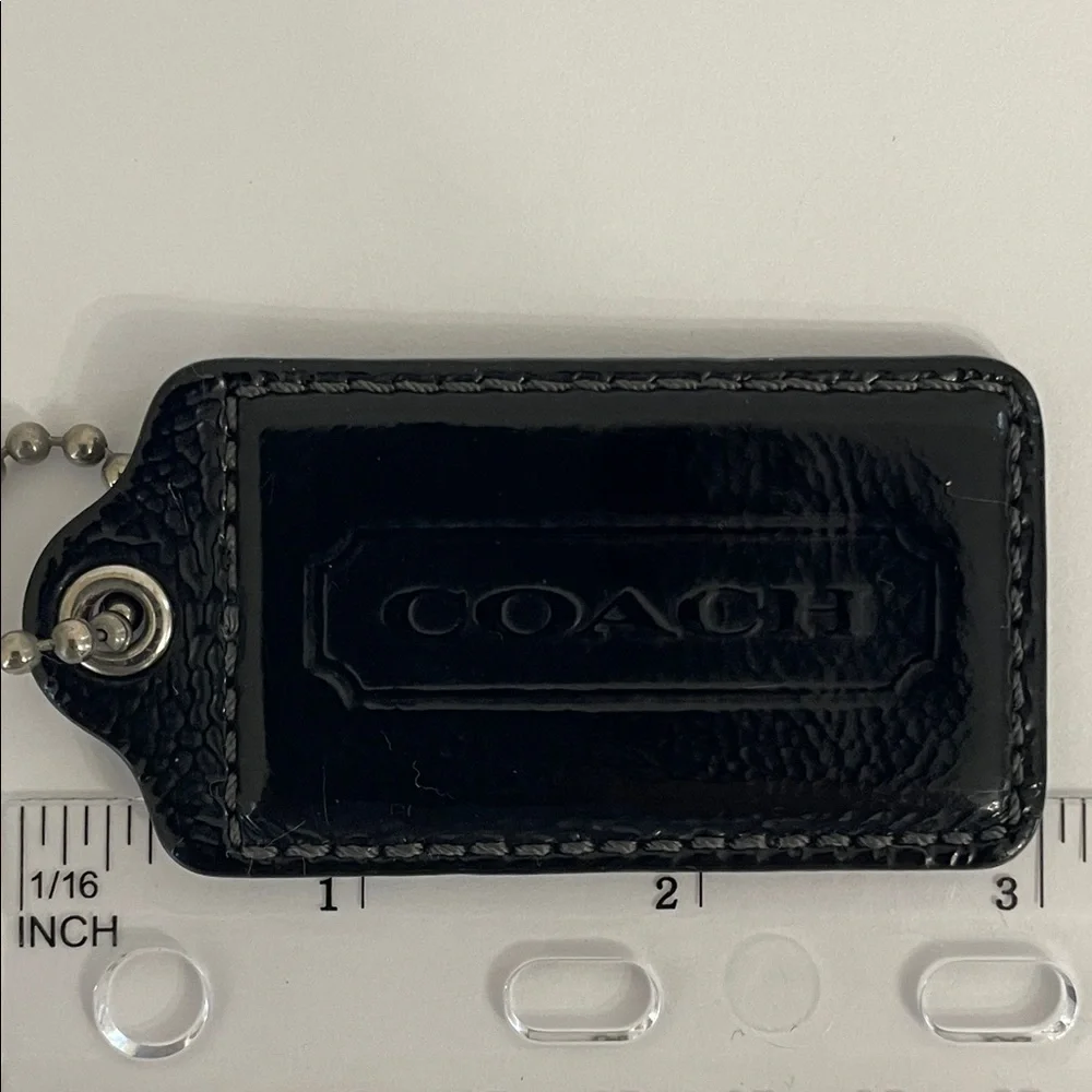 Coach 3” Hang Tag | Black Patent Leather